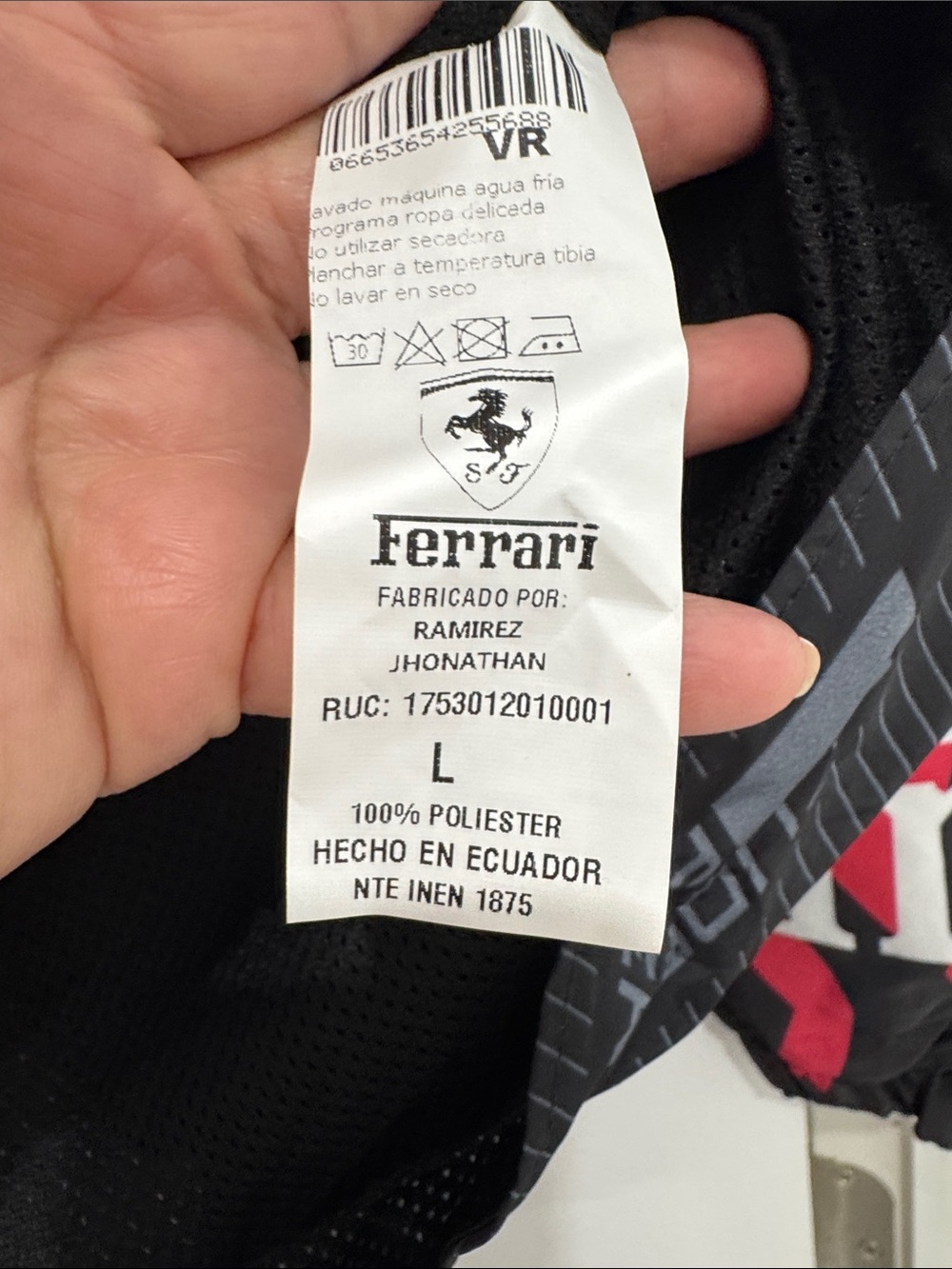 Ferrari Black Jacket with Red & Gray Racing Graphics - Picture 9 of 10